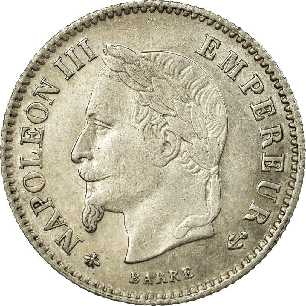 Moneda, Francia, Napoleon III, Napoléon III, 20 Centimes, 1867, Paris, MBC+