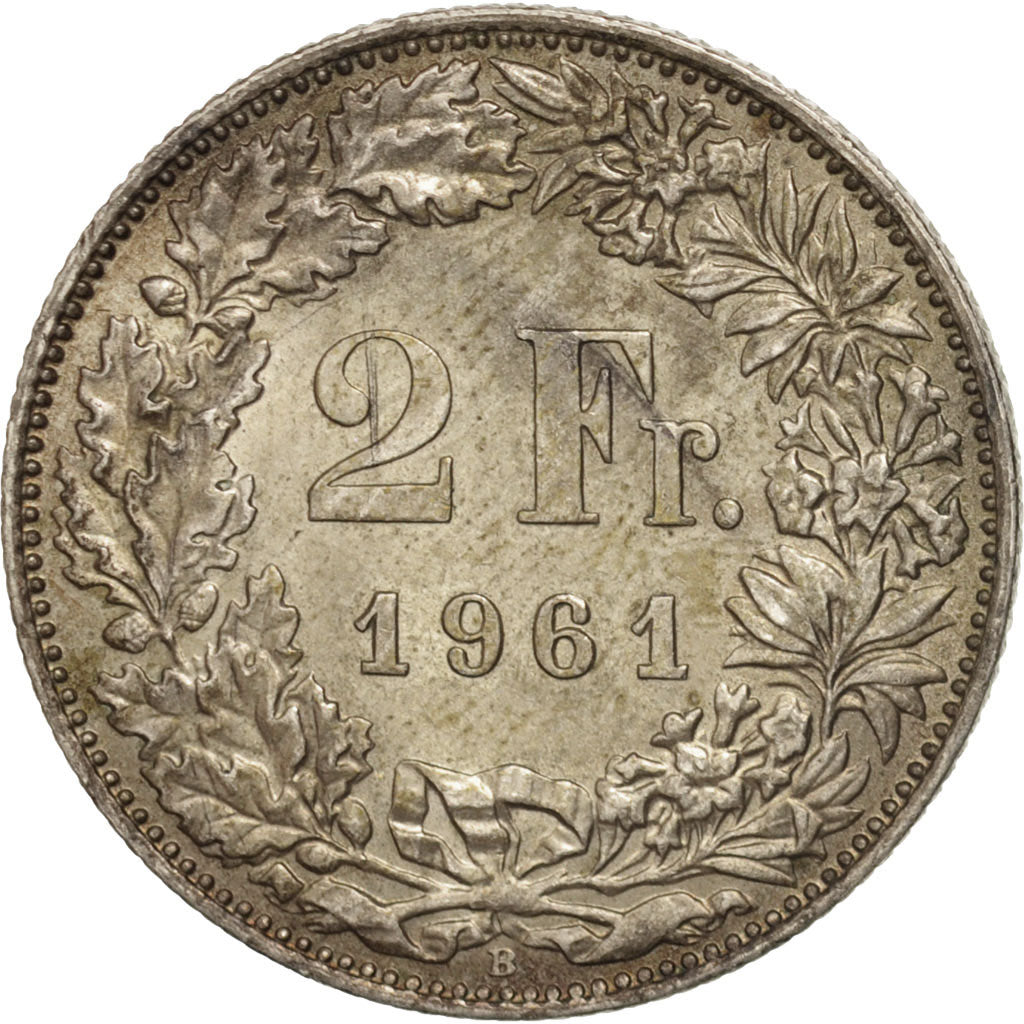 Coin, Switzerland, Franc, 1961, Bern, AU(55-58), Silver, KM:24