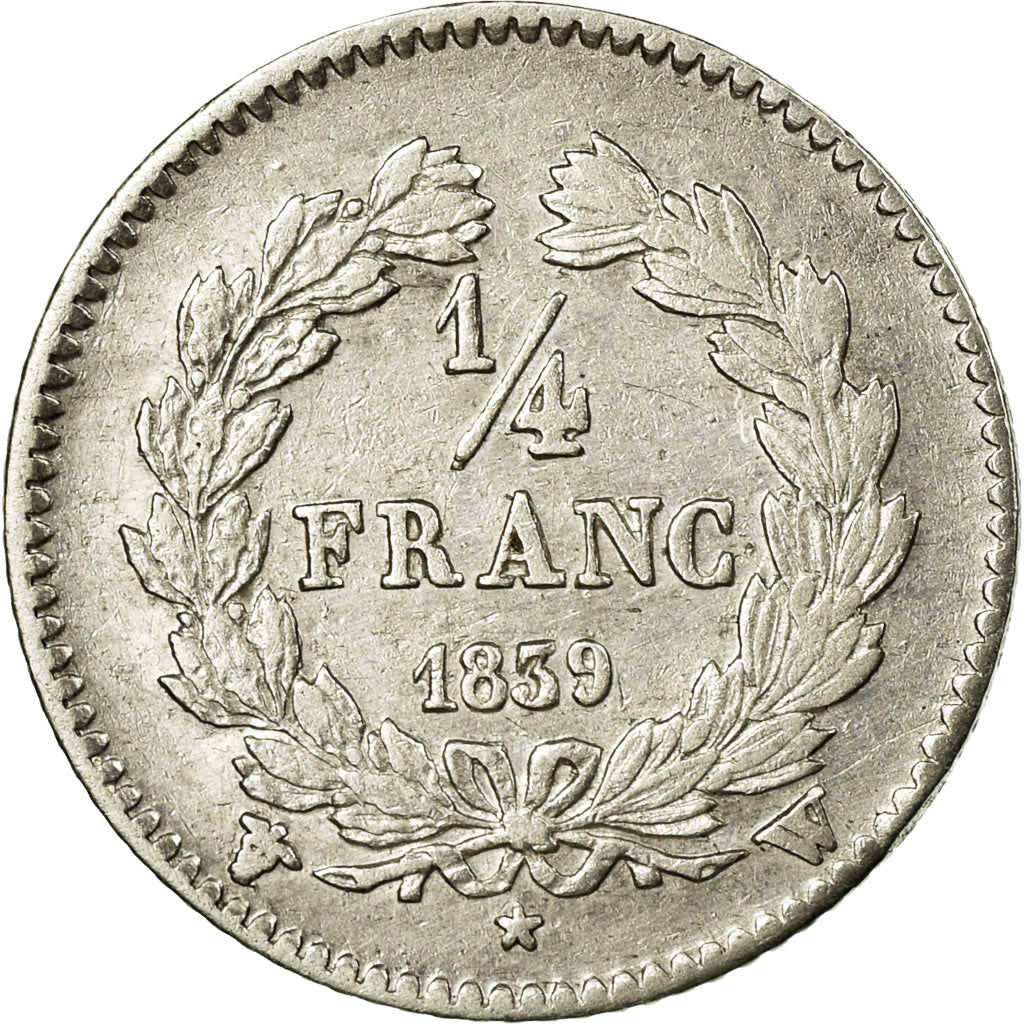 Monnaie, France, Louis-Philippe, 1/4 Franc, 1839, Lille, TTB, Argent