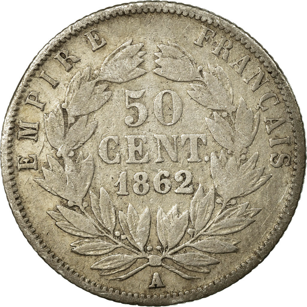 Münze, Frankreich, Napoleon III, Napoléon III, 50 Centimes, 1862, Paris, S+
