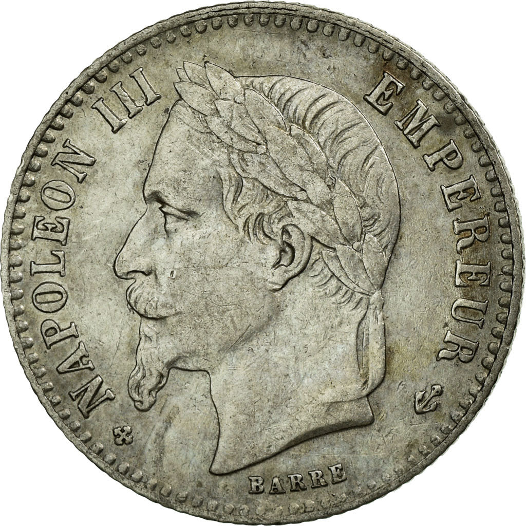 Moneda, Francia, Napoleon III, Napoléon III, 50 Centimes, 1866, Strasbourg