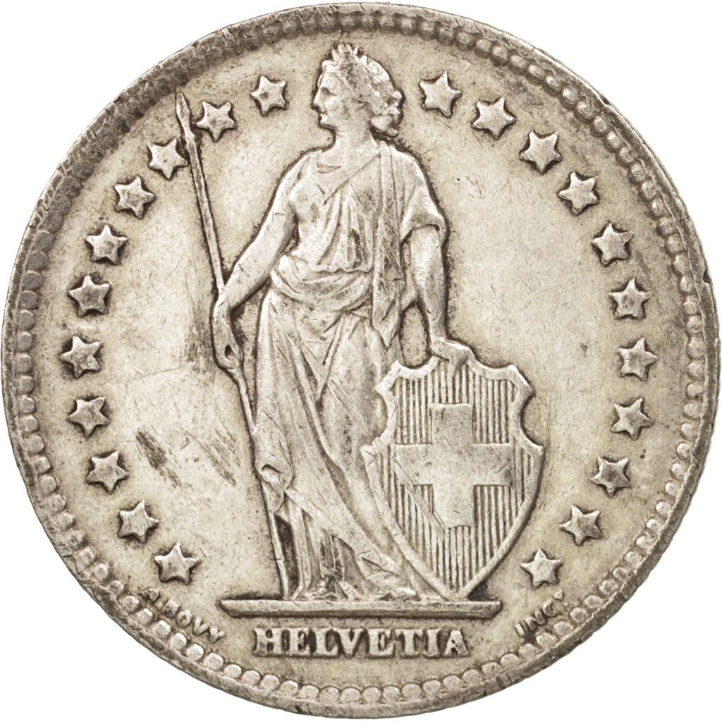 Coin, Switzerland, Franc, 1943, Bern, AU(50-53), Silver, KM:24