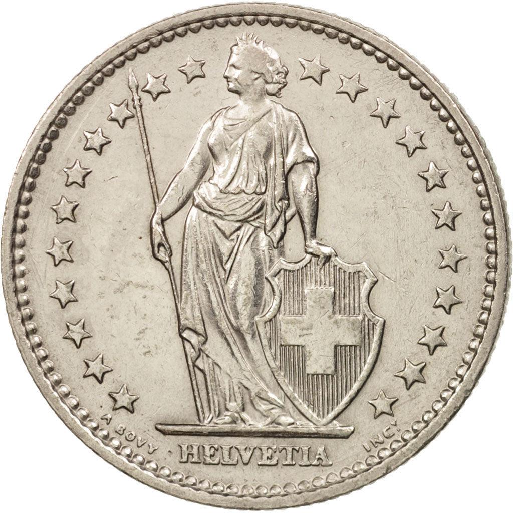 Coin, Switzerland, 2 Francs, 1970, Bern, AU(55-58), Copper-nickel, KM:21a.1