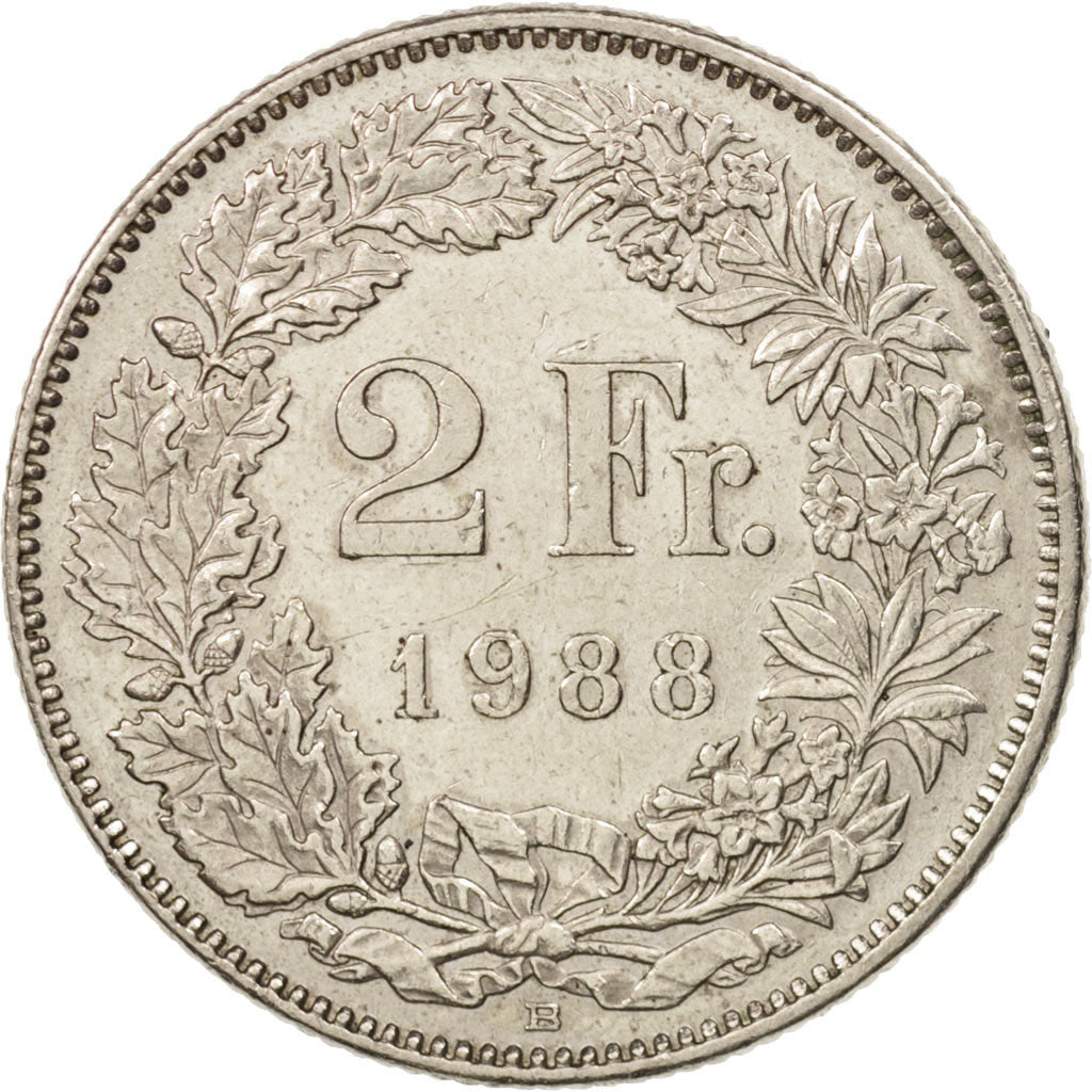 Monnaie, Suisse, 2 Francs, 1988, Bern, TTB+, Copper-nickel, KM:21a.3
