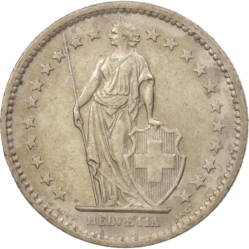 Moneta, Szwajcaria, 2 Francs, 1979, Bern, AU(50-53), Miedź-Nikiel, KM:21a.1