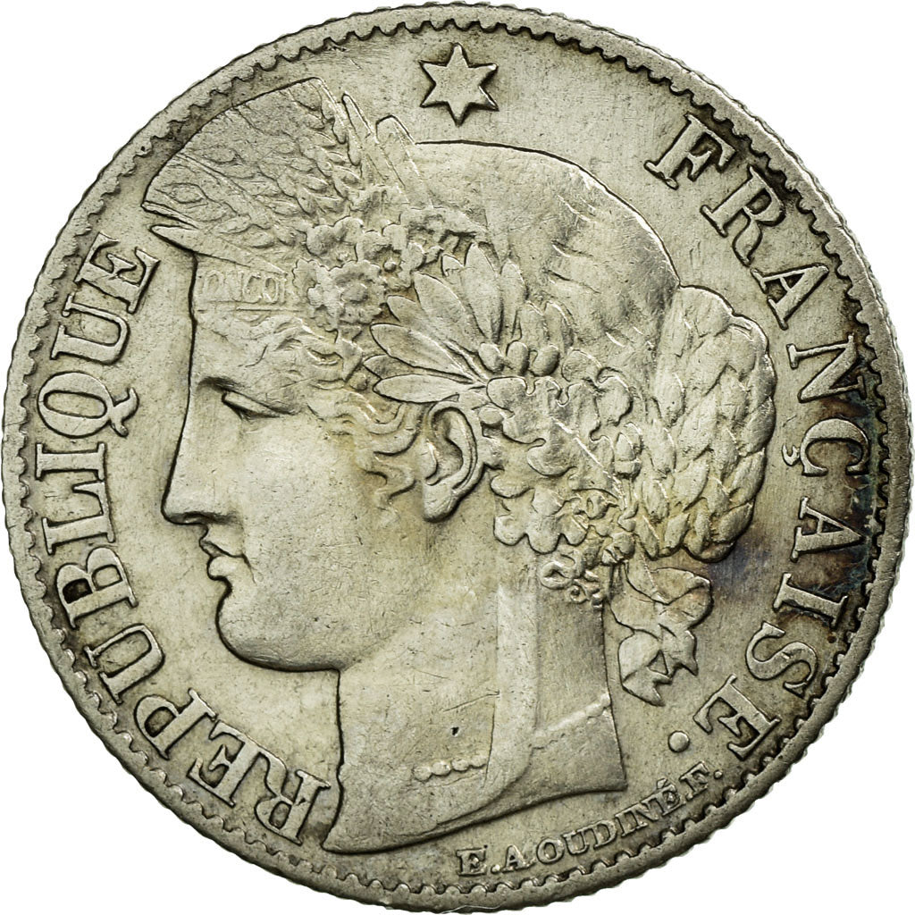 Coin, France, Cérès, 50 Centimes, 1873, Paris, AU(50-53), Silver, KM:834.1