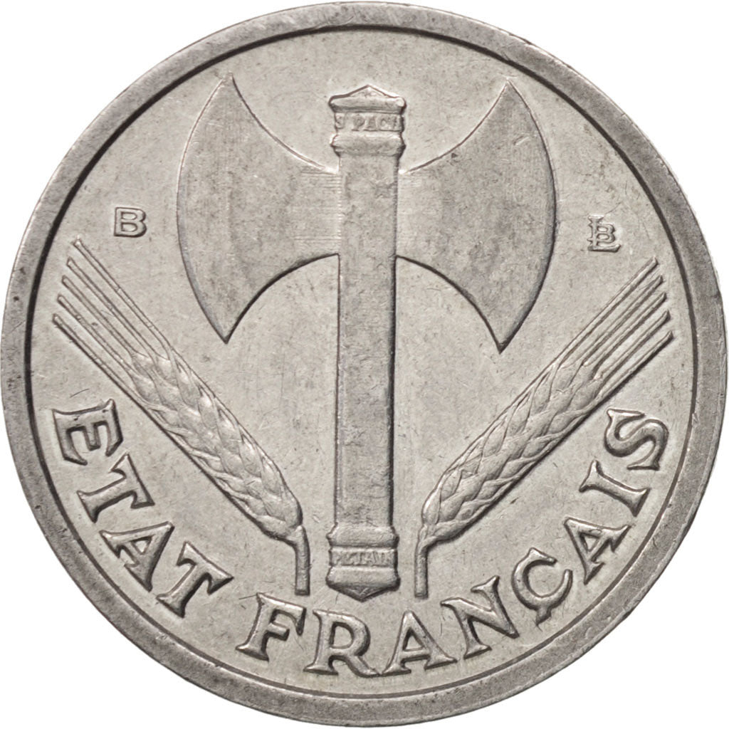France, 1 Franc, Bazor, 1943, Beaumont-Le-Roger, Aluminum, AU(50-53)