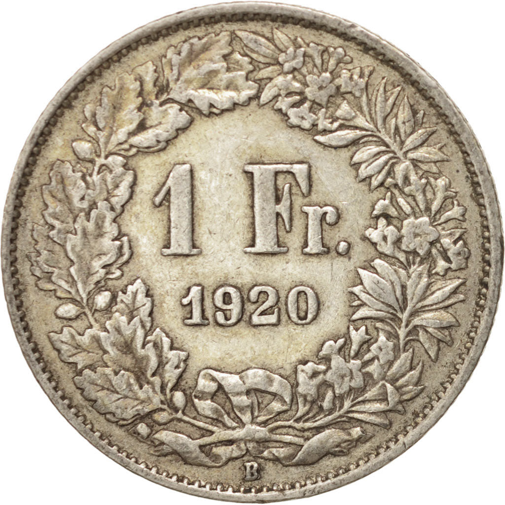 Coin, Switzerland, Franc, 1920, Bern, EF(40-45), Silver, KM:24