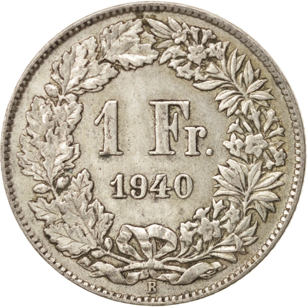 Coin, Switzerland, Franc, 1940, Bern, EF(40-45), Silver, KM:24