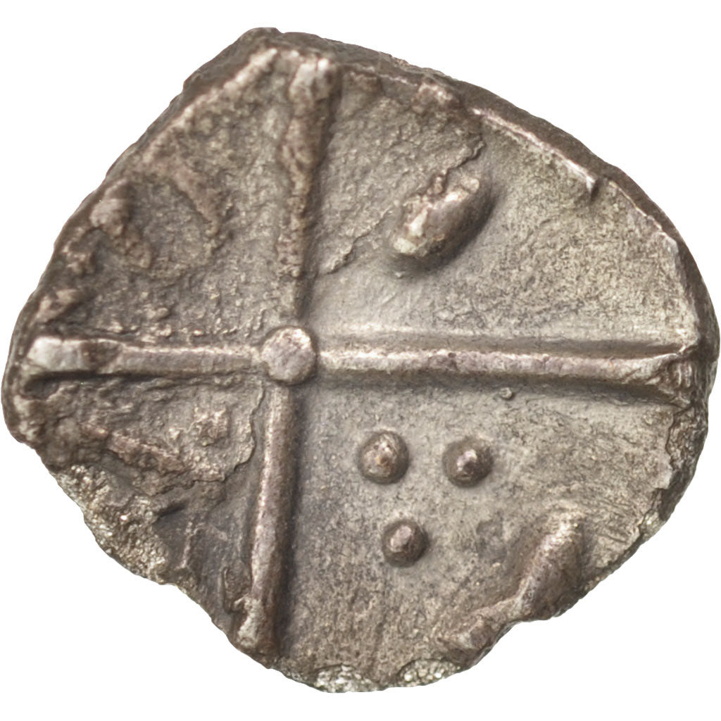 Ruteni, Obol with cross, 1st century BC, Silver, EF(40-45)