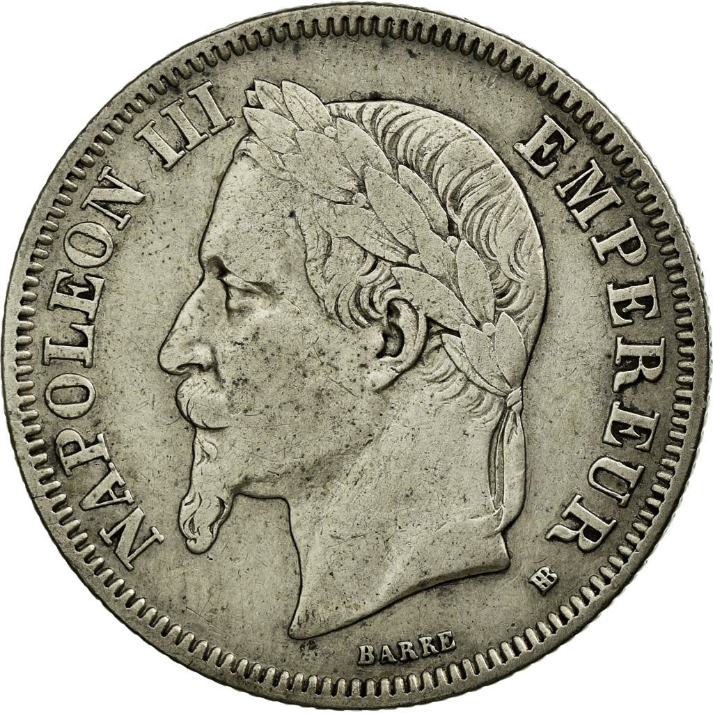 Monnaie, France, Napoleon III, Napoléon III, 2 Francs, 1869, Strasbourg, TB