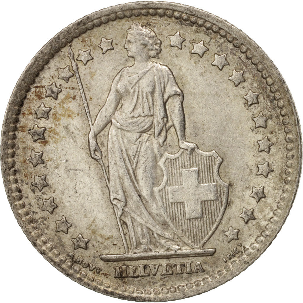 Coin, Switzerland, Franc, 1944, Bern, AU(55-58), Silver, KM:24