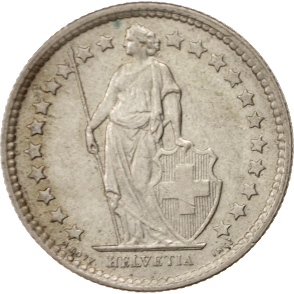 Coin, Switzerland, 1/2 Franc, 1960, Bern, AU(55-58), Silver, KM:23