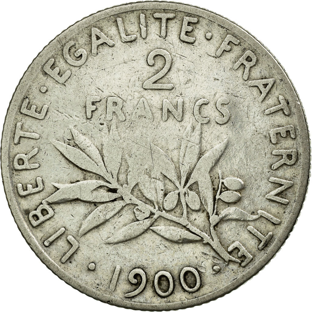 Coin, France, Semeuse, 2 Francs, 1900, Paris, VF(30-35), Silver, KM:845.1