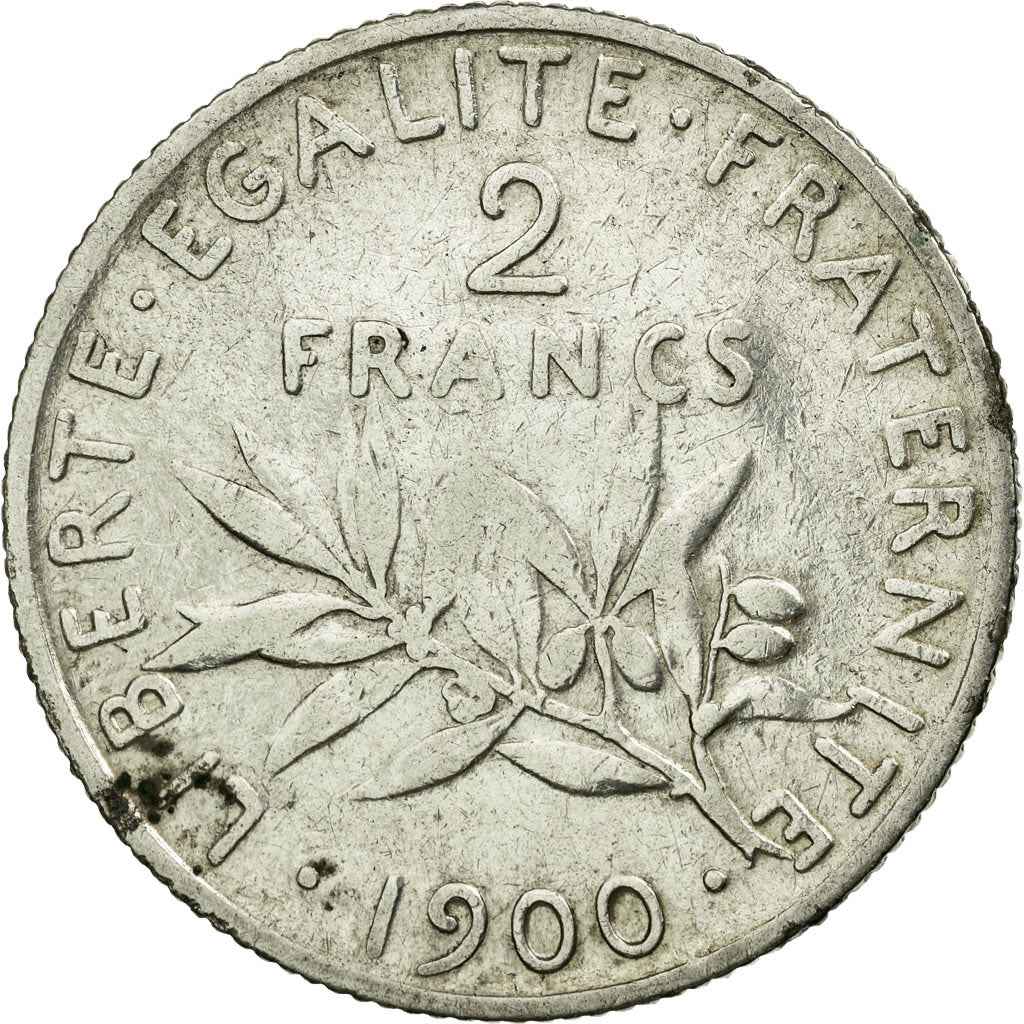 Coin, France, Semeuse, 2 Francs, 1900, VF(30-35), Silver, Gadoury:532