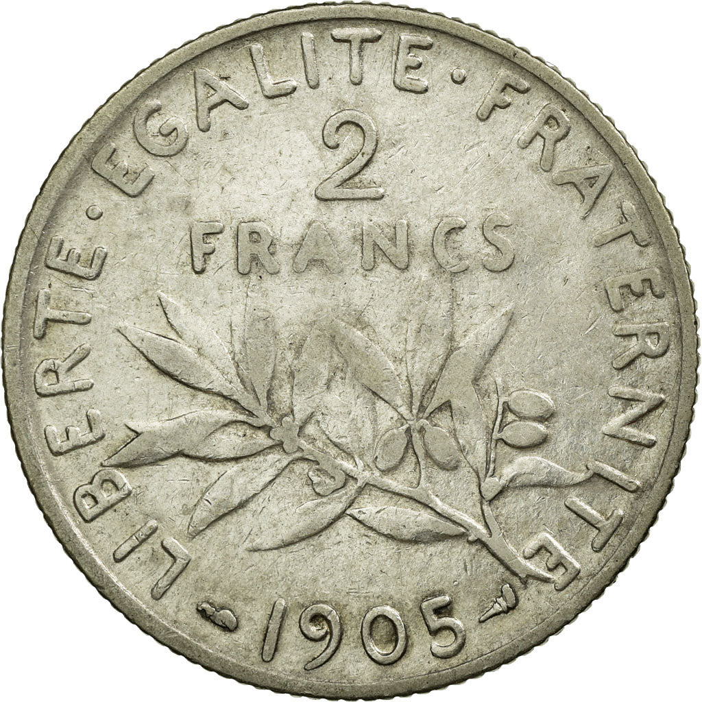 Münze, Frankreich, Semeuse, 2 Francs, 1905, Paris, S+, Silber, KM:845.1