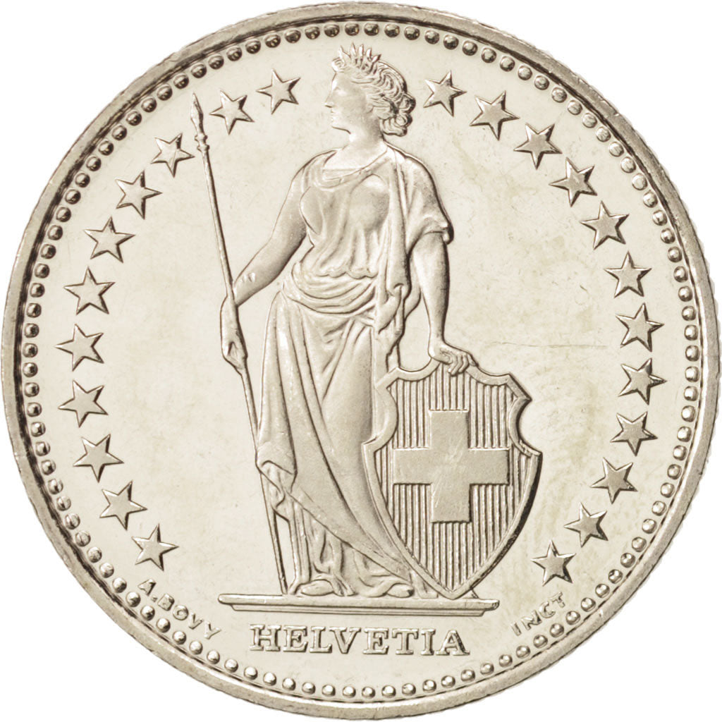 Coin, Switzerland, Franc, 2004, Bern, MS(65-70), Copper-nickel, KM:24a.3