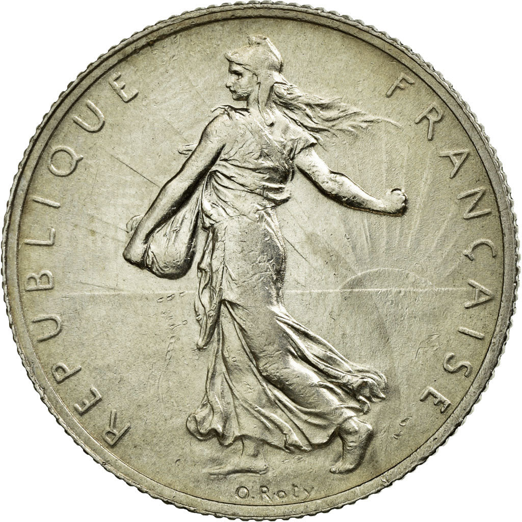Coin, France, Semeuse, 2 Francs, 1914, Castelsarrasin, AU(50-53), Silver