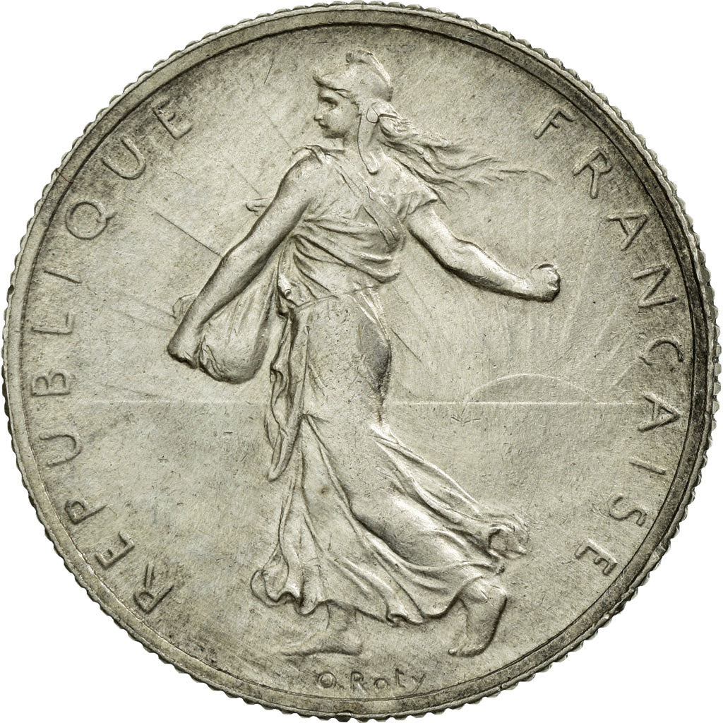 Coin, France, Semeuse, 2 Francs, 1914, Castelsarrasin, AU(55-58), Silver