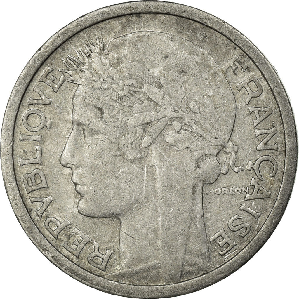 Monnaie, France, Morlon, Franc, 1945, Beaumont le Roger, TTB, Aluminium