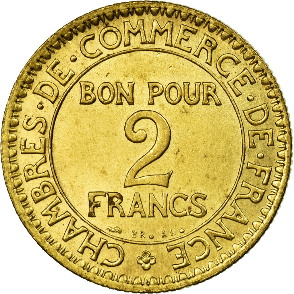 Coin, France, Chambre de commerce, 2 Francs, 1922, Paris, MS(60-62)
