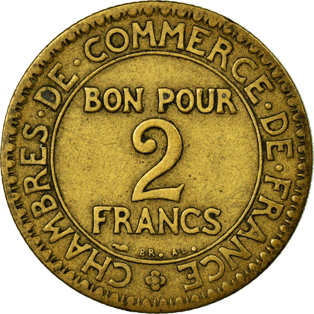 Moneta, Francia, Chambre de commerce, 2 Francs, 1926, Paris, BB
