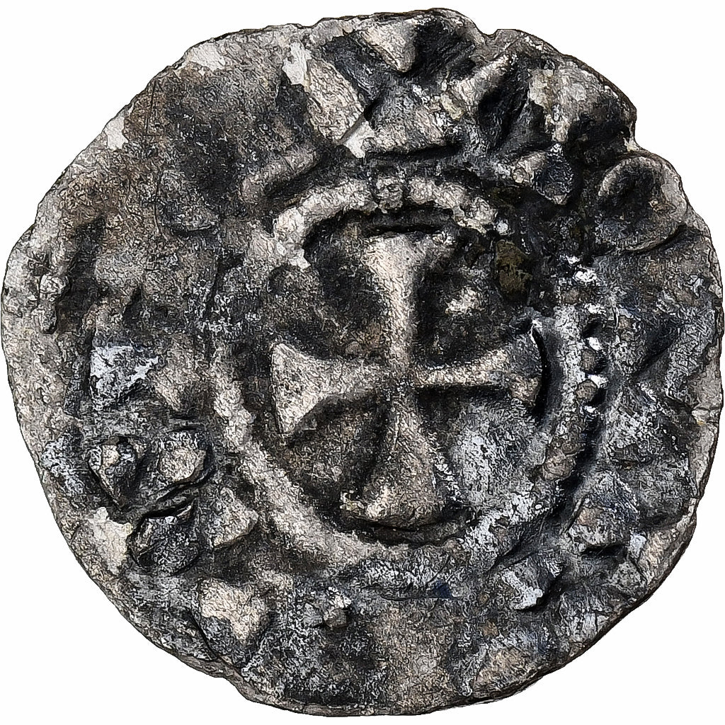 France, Lotharius, Obol, 954-986, Meaux, Silver, VF(20-25), Depeyrot:601