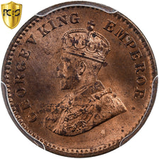 Coin, INDIA-BRITISH, George V, 1/12 Anna, 1 Pie, 1933, Calcutta, PCGS, MS66RD
