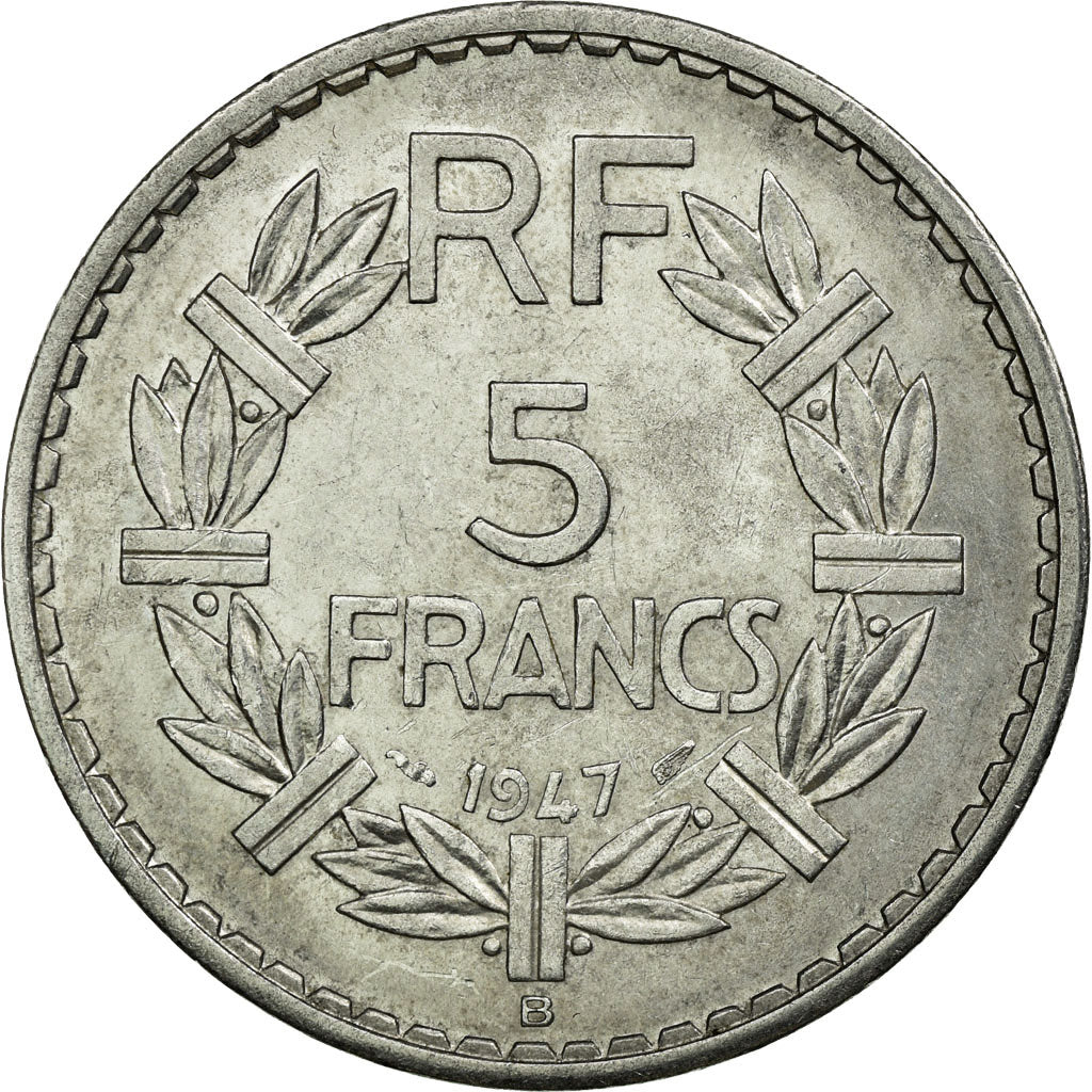 Coin, France, Lavrillier, 5 Francs, 1947, Beaumont le Roger, MS(60-62)