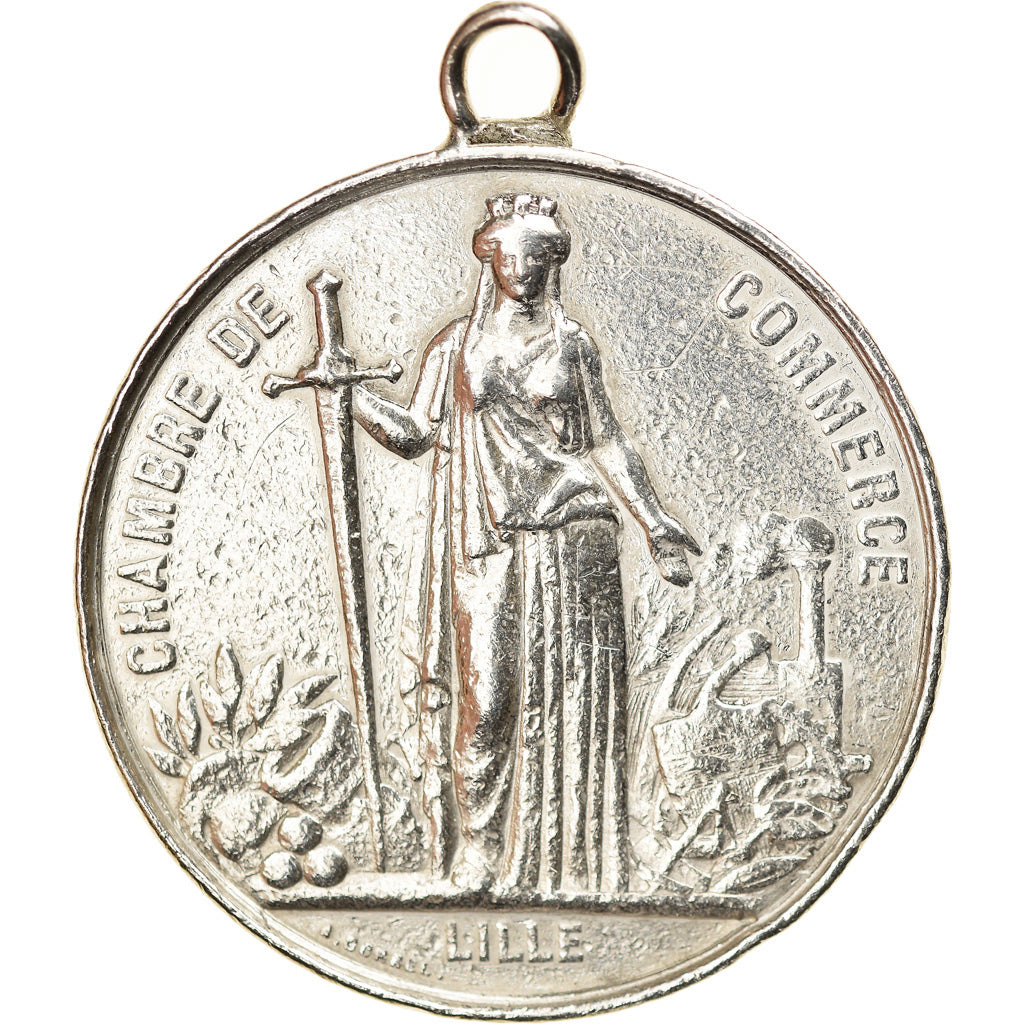 France, Medal, Visite de Napoleon III à la Chambre de Commerce de Lille, 1867