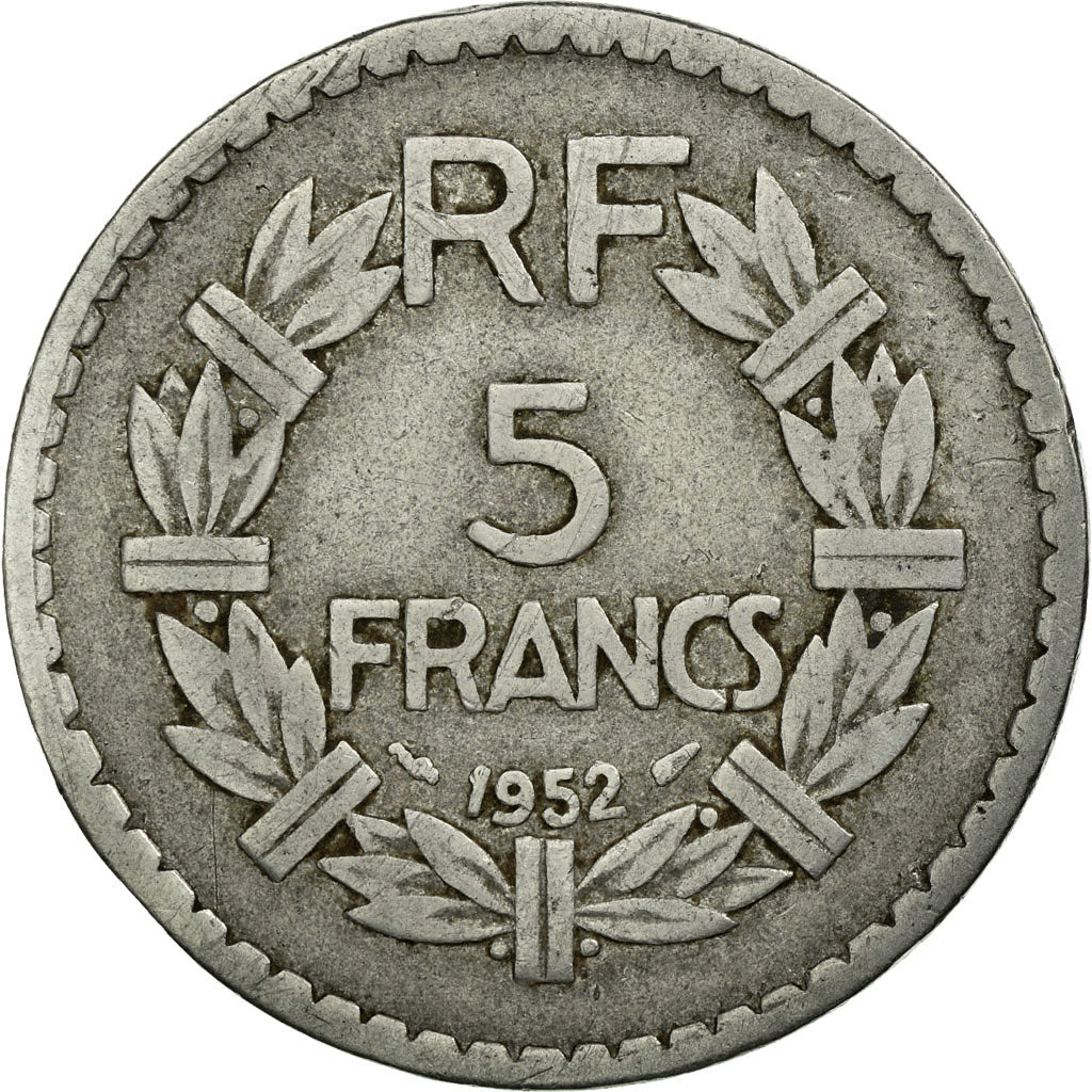 Coin, France, Lavrillier, 5 Francs, 1952, VF(30-35), Aluminum, Gadoury:766a