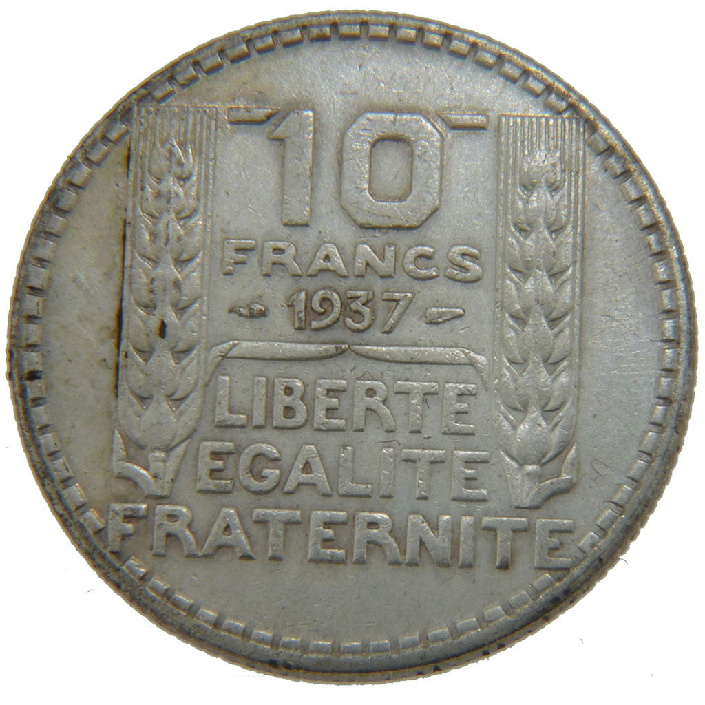 Coin, France, Turin, 10 Francs, 1937, Paris, VF(30-35), Silver, KM:878