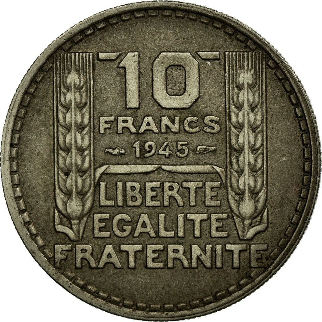 Coin, France, Turin, 10 Francs, 1945, EF(40-45), Copper-nickel, KM:908.1
