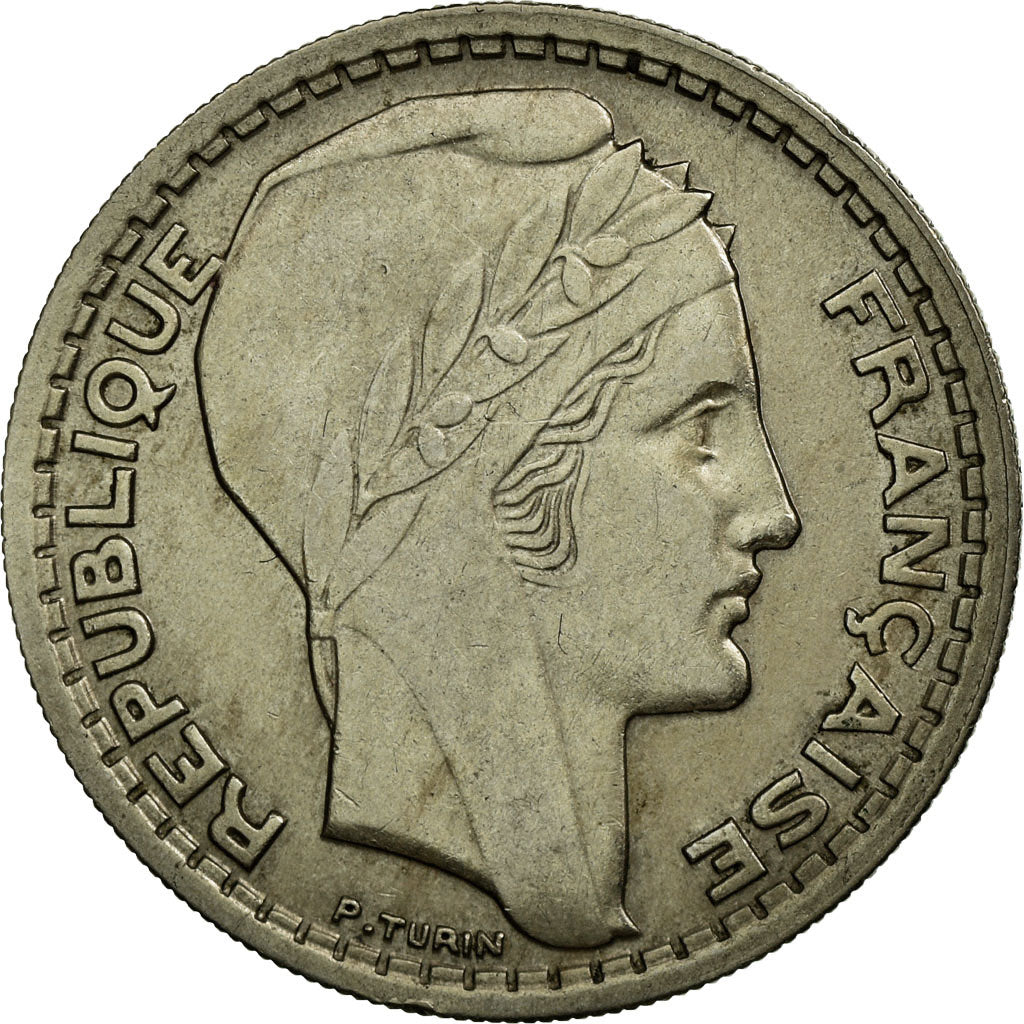 Moneta, Francja, Turin, 10 Francs, 1945, AU(50-53), Miedź-Nikiel, KM:908.1