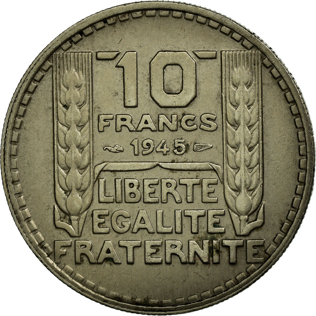 Moneta, Francja, Turin, 10 Francs, 1945, EF(40-45), Miedź-Nikiel, Gadoury:810a