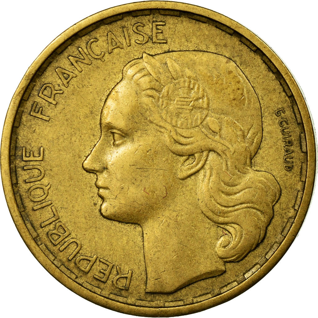 Coin, France, Guiraud, 20 Francs, 1950, Beaumont le Roger, AU(50-53)