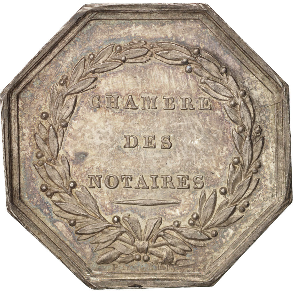 France, Token, Notary, Pingret, MS(60-62), Silver, Lerouge:127a