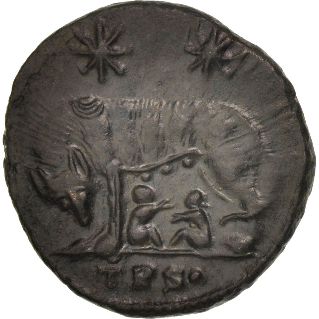 Moneta, City Commemoratives, Follis, Trier, SPL-, Bronzo, RIC:529