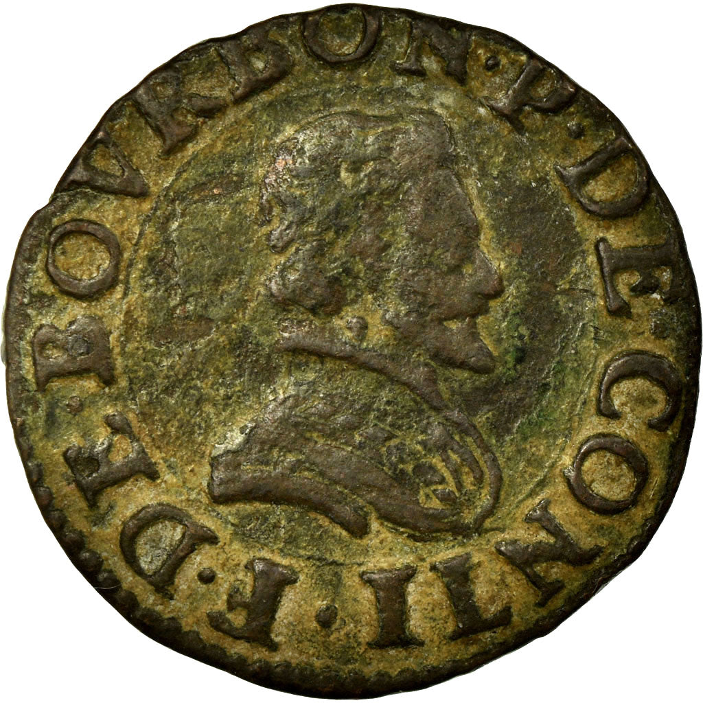 Moneta, STATI FRANCESI, CHATEAU-RENAUD, 2 Deniers, Tournois, MB+, Rame, KM:5