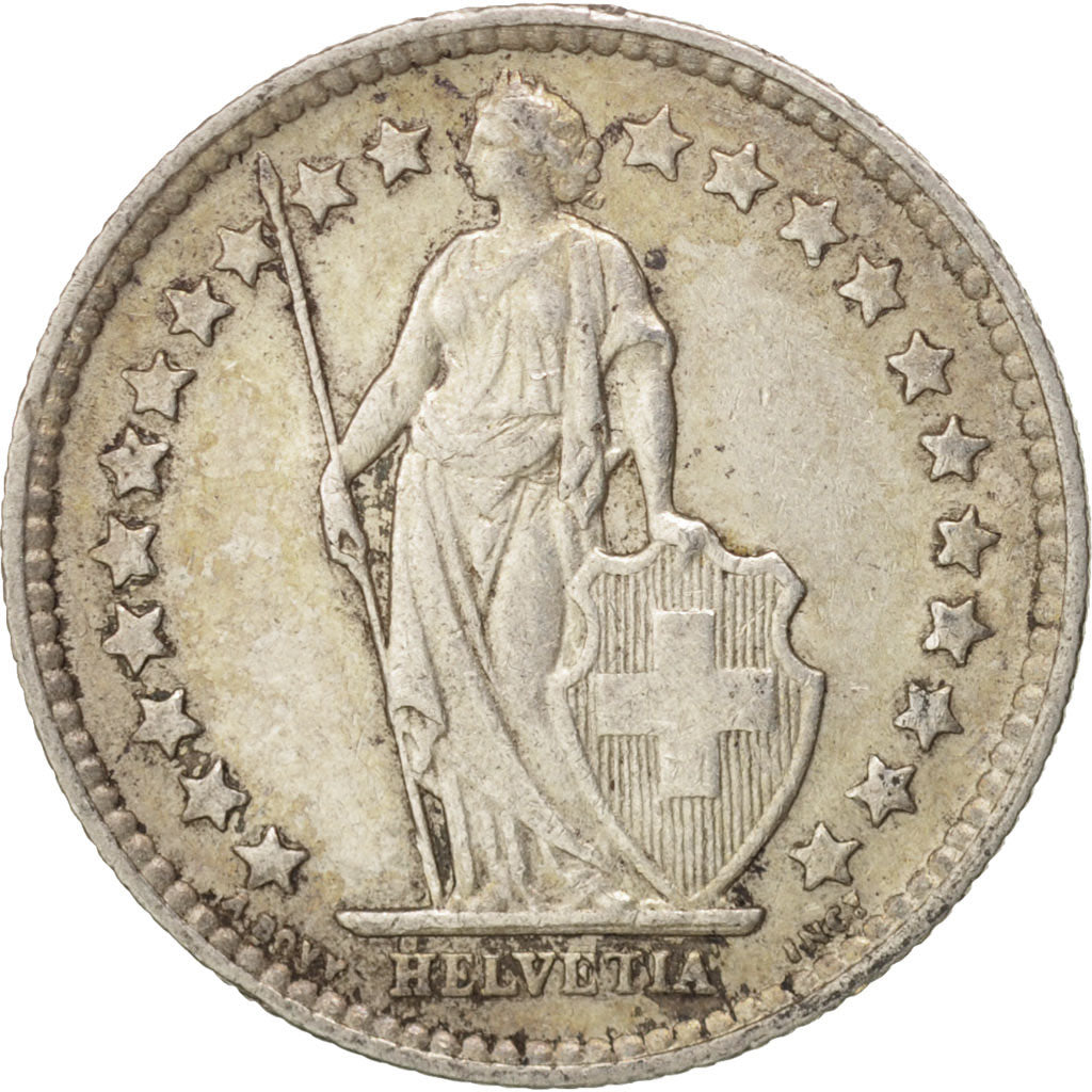 Coin, Switzerland, 1/2 Franc, 1940, Bern, AU(50-53), Silver, KM:23