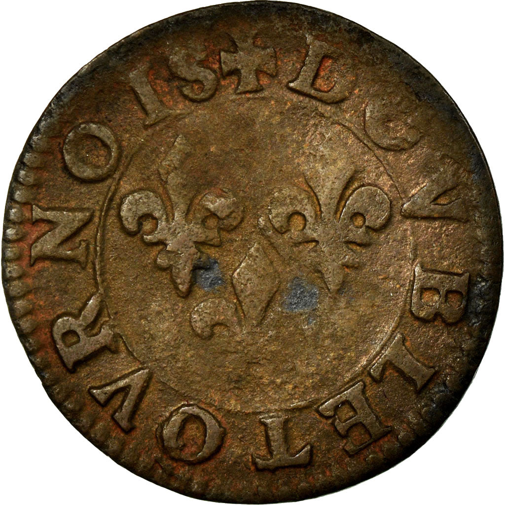 Coin, FRENCH STATES, CHATEAU-RENAUD, 2 Deniers, Tournois, VF(20-25), Copper