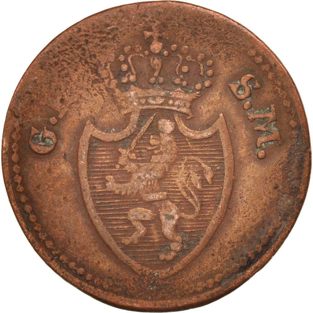 Moneta, Stati tedeschi, HESSE-DARMSTADT, Ludwig X, Pfennig, 1819, MB, Rame