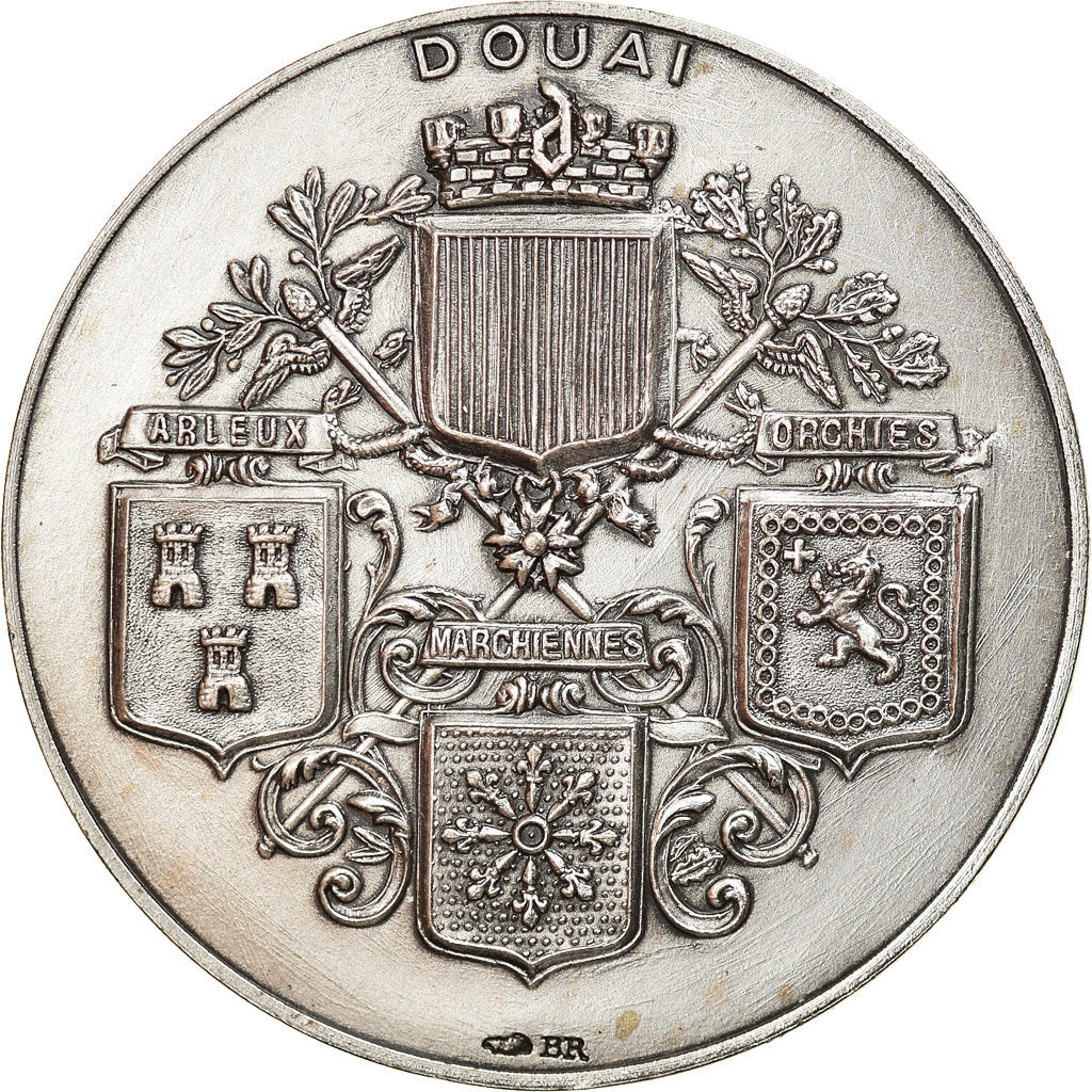 France, Token, Chambre de commerce de Douai, MS(63), Silvered bronze