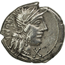 Fannia, Denarius, 123 BC, Rome, Silver, AU(50-53), Crawford:275/1