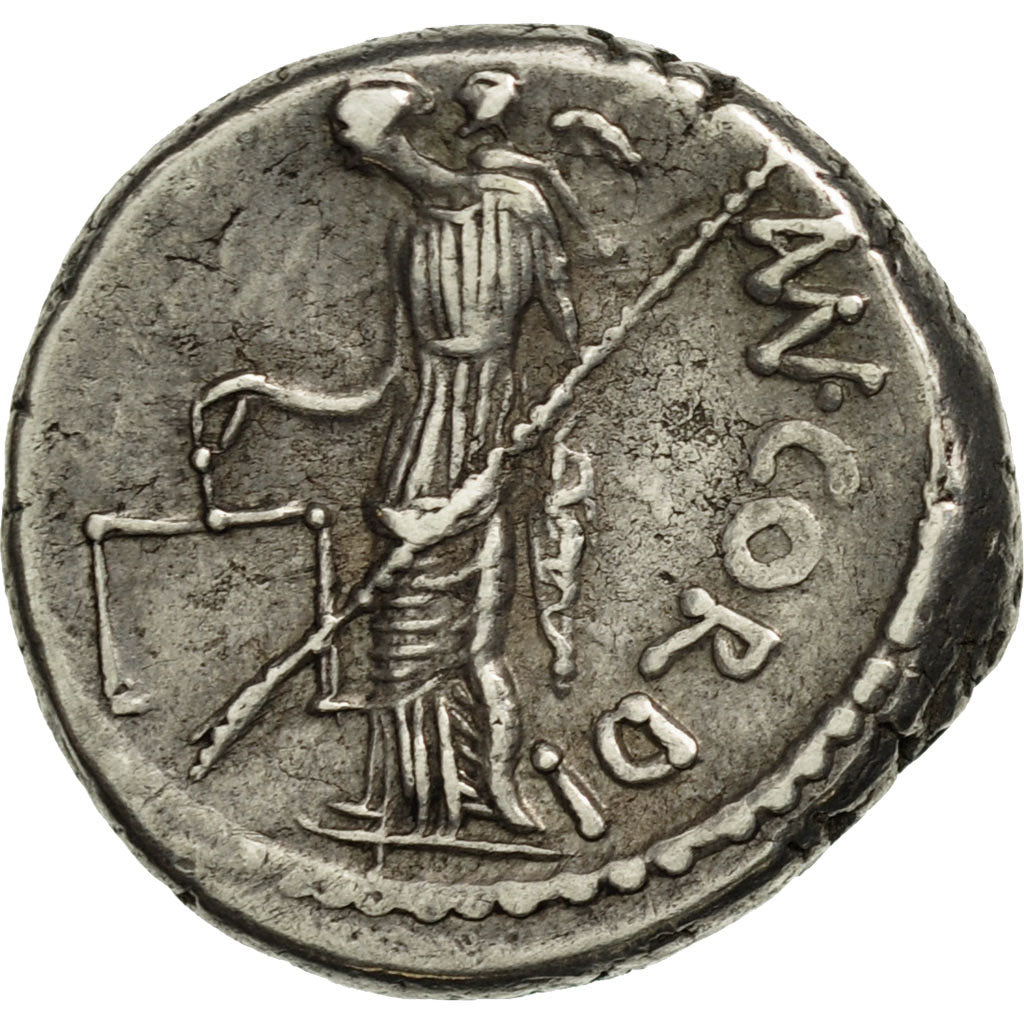 Cordia, Denarius, 46 BC, Rome, Silver, AU(50-53), Crawford:463/1b