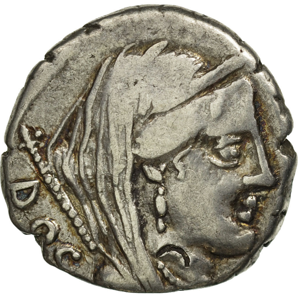 Rubria, Denarius, 87 BC, Rome, Argento, MB+, Crawford:348/2