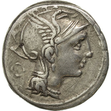 Manlia, Denarius, 111-110 BC, Rome, Prata, EF(40-45), Crawford:299/1b