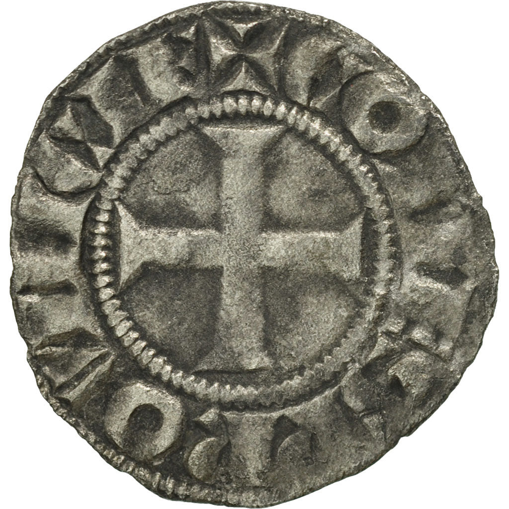 Monnaie, France, Provence, Charles I, Denier, TTB, Billon, Boudeau:818