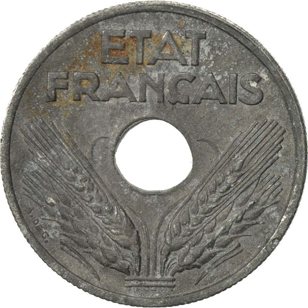 Moneta, Francia, État français, 10 Centimes, 1941, Paris, BB+, Zinco