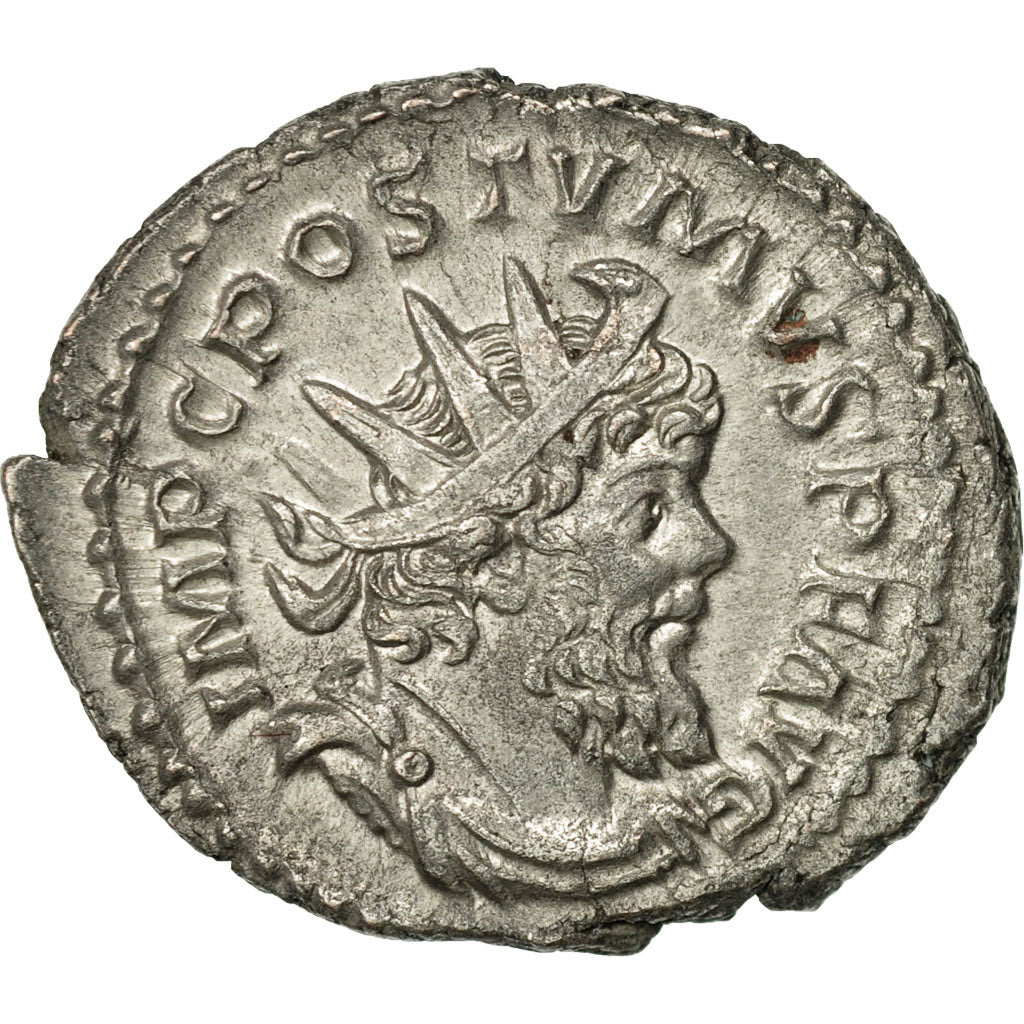 Postumus, Antoninianus, 266-267, Trier, Argento, SPL, RIC:329